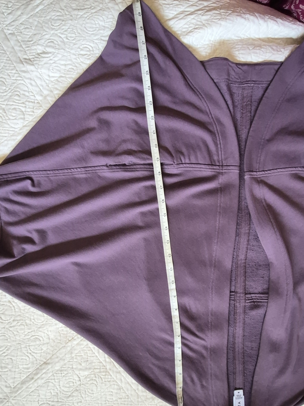 Athleta Open-Front Draped Cardigan in Dusty Plum - Picture 10 of 12